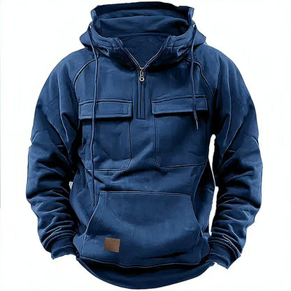 Herren Kapuzenpullover Warm Praktisch Reißverschluss
