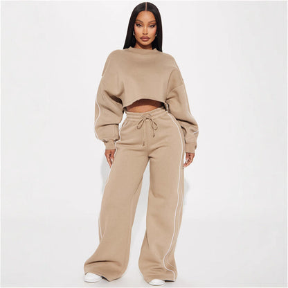 Damen Hoodie Lässig Crop Top Trendig - BerlinGlamour