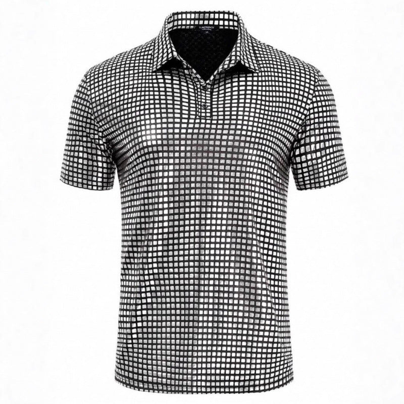 Herren Polo-Shirt Modern Grafik Muster Trendy - BerlinGlamour