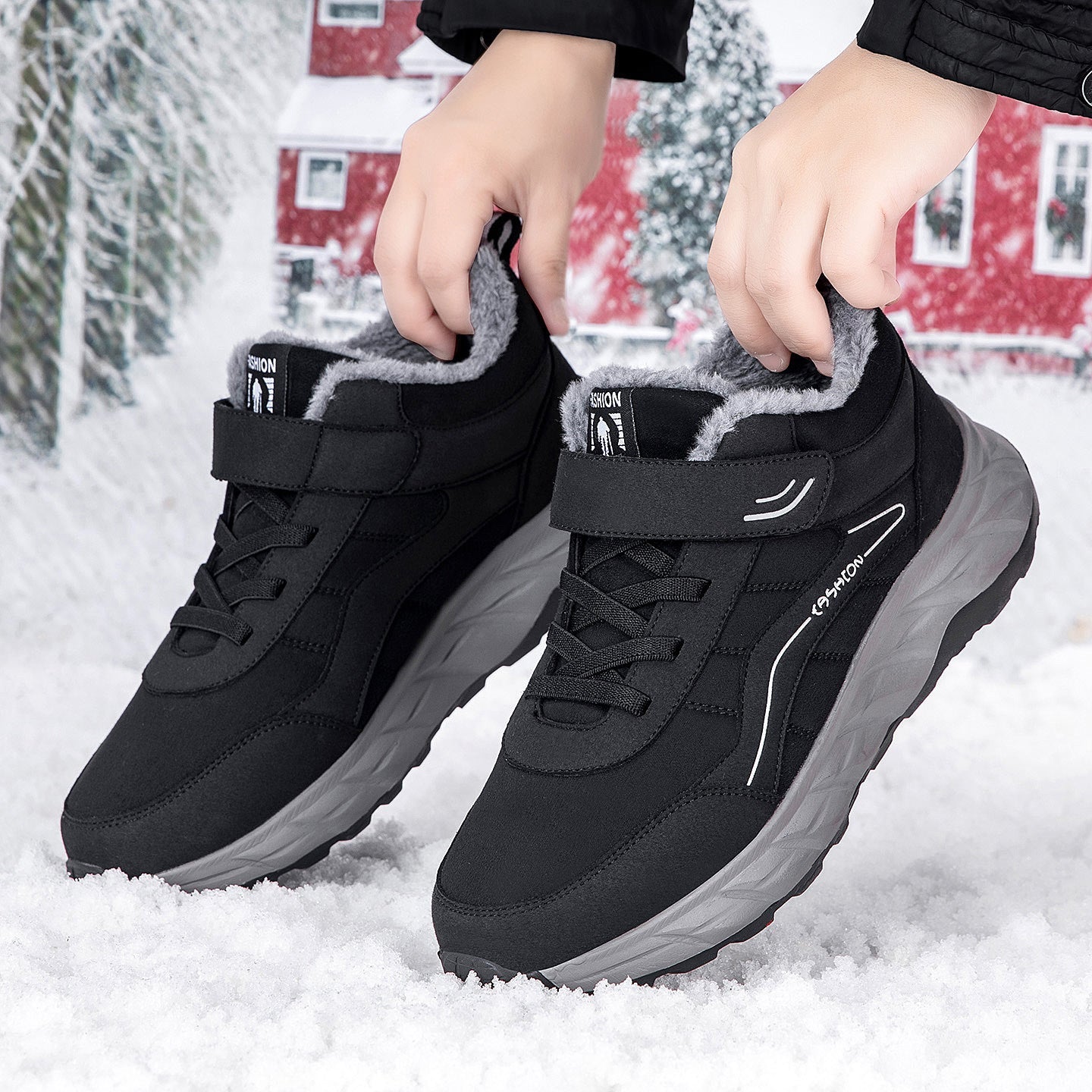Damen Winter-Sneaker Isoliert Rutschfest Komfortabel
