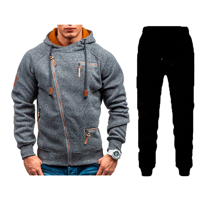 Herren Sportlich Sweatjacke Jogginghose Set Mit Kontrastdetails - BerlinGlamour