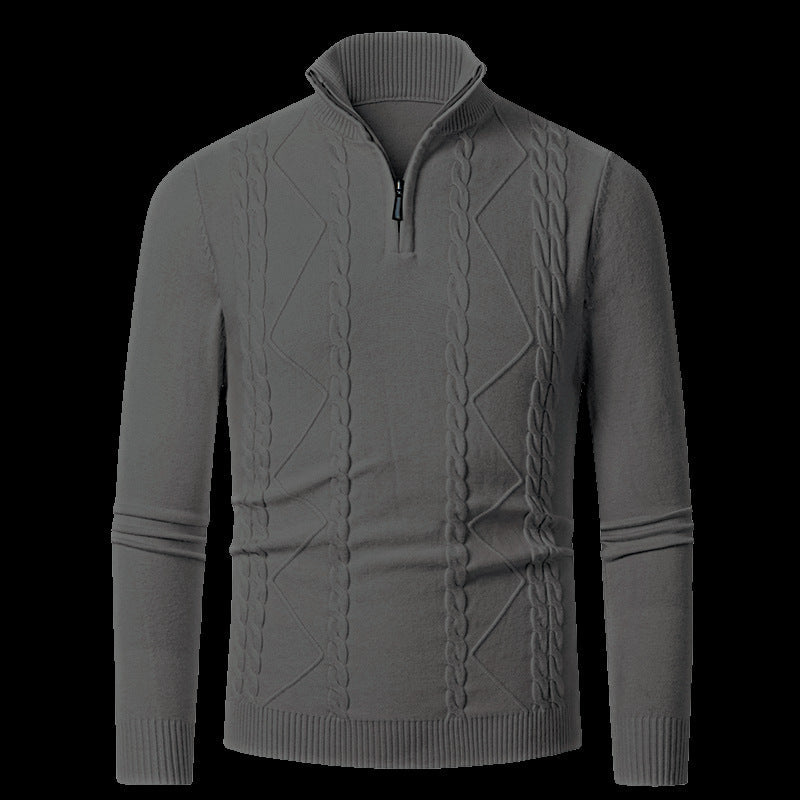 Herren Strickpullover Modern mit Reißverschluss