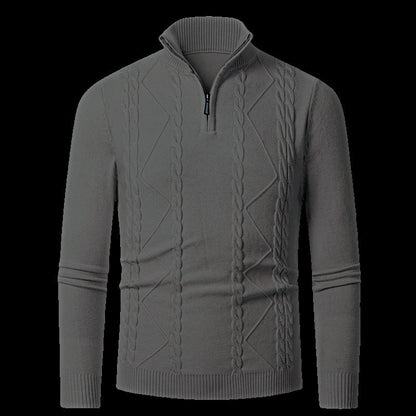 Herren Strickpullover Modern mit Reißverschluss