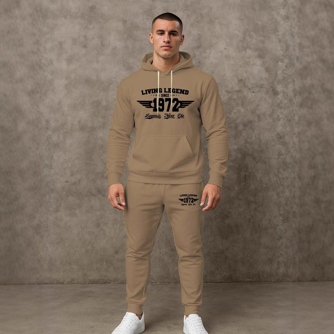 Herren Joggingset Hoodie und Hose Mit Trend Druck Berlin - BerlinGlamour