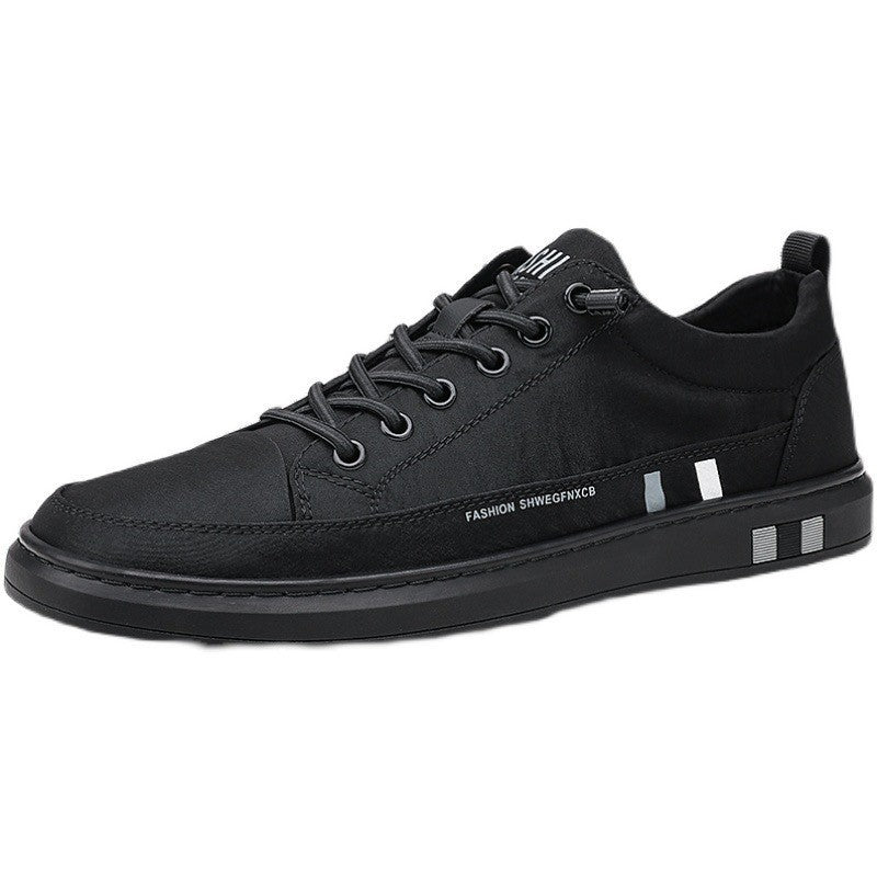 Damen Sneaker Leder Schwarz Modisch Komfortabel