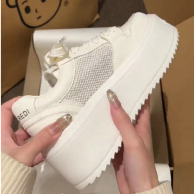 Damen Sneaker Plateau atmungsaktiv Mesh Modern