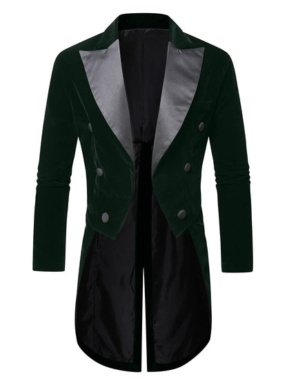 Herren Samt Blazer Elegant mit Glanzrevers Modern
