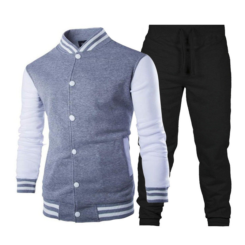 Herren Sport Set Baseballjacke Jogginghosen Casual Modern