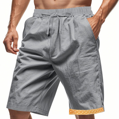Herren Bermudashorts Bequem Elastisch Mit Kordelzug