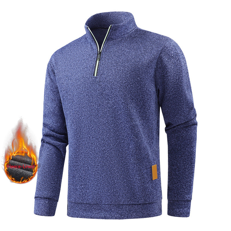 Herren Fleece-Pullover Warm Halbzipp Versand