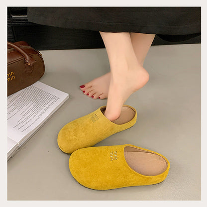 Damen Hausschuhe Veloursleder Weich Warme Heidi Schuhe