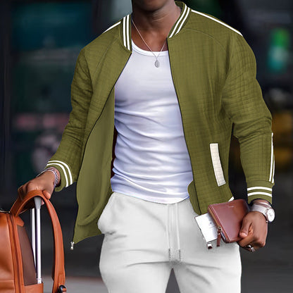 Herren Steppjacke Sportlich Modern Reißverschluss Taschen