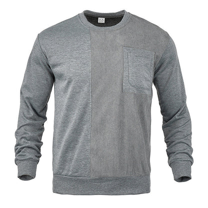 Herren Sweatshirt Strukturiert Modern Grau