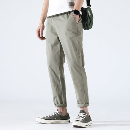 Herren Chino Hose Bequem mit elastischem Bund und Seiten Taschen