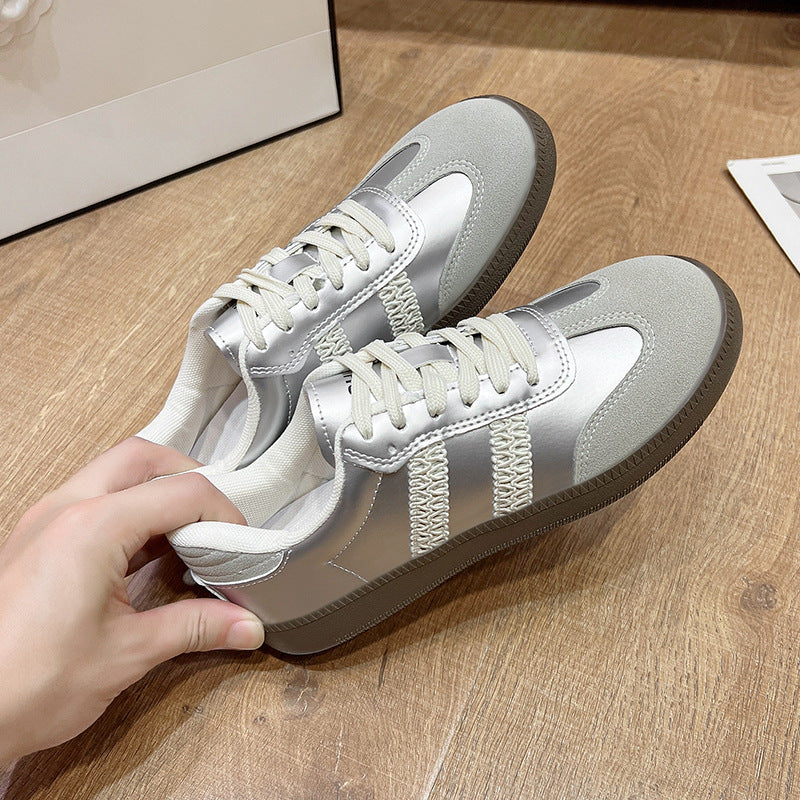 Damen Sneaker Sportlich Reflektierend mit Komfort-Innensohle