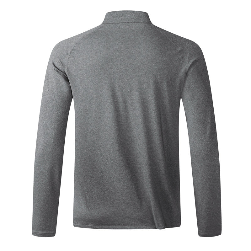 Herren Langarmshirt Funktionell Stehkragen Reißverschluss Sportlich