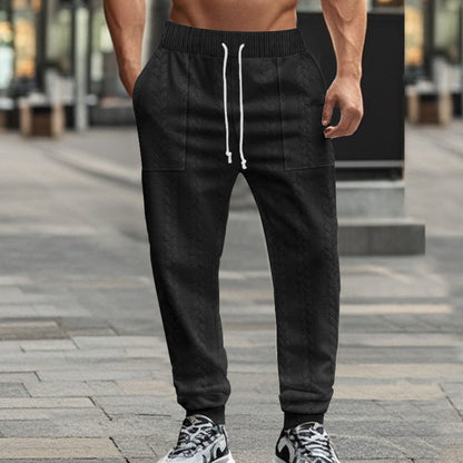 Herren Jogginghose Sportlich Elastisch Mit Struktur