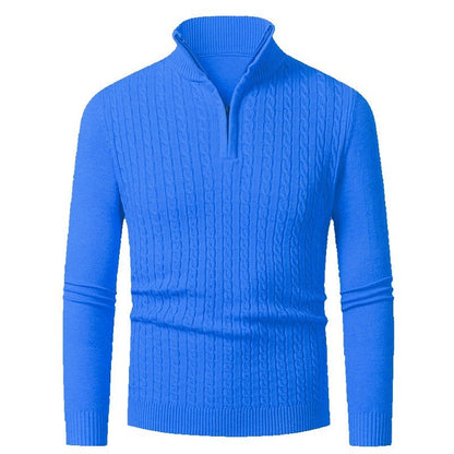 Herren Pullover Feinstrick Modern Reißverschluss