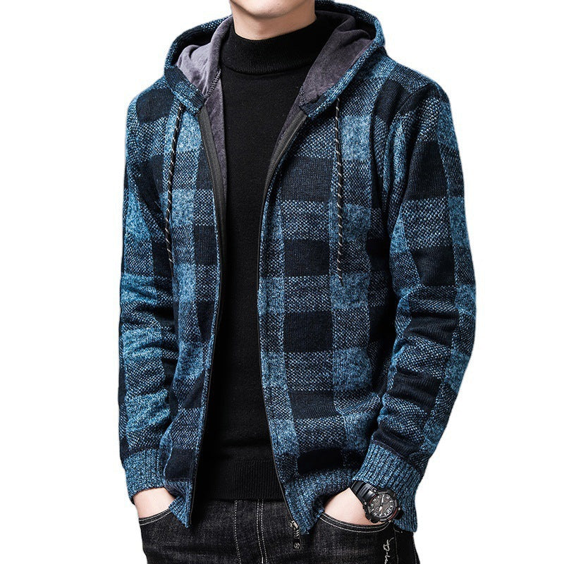Herren Strickjacke Hoodie Modern Berlin Stil