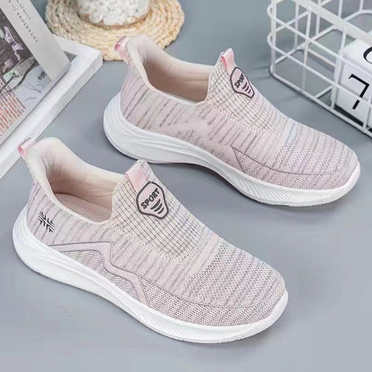 Damen Sneaker Sportlich Atmungsaktiv Elastisch Schwarz - BerlinGlamour