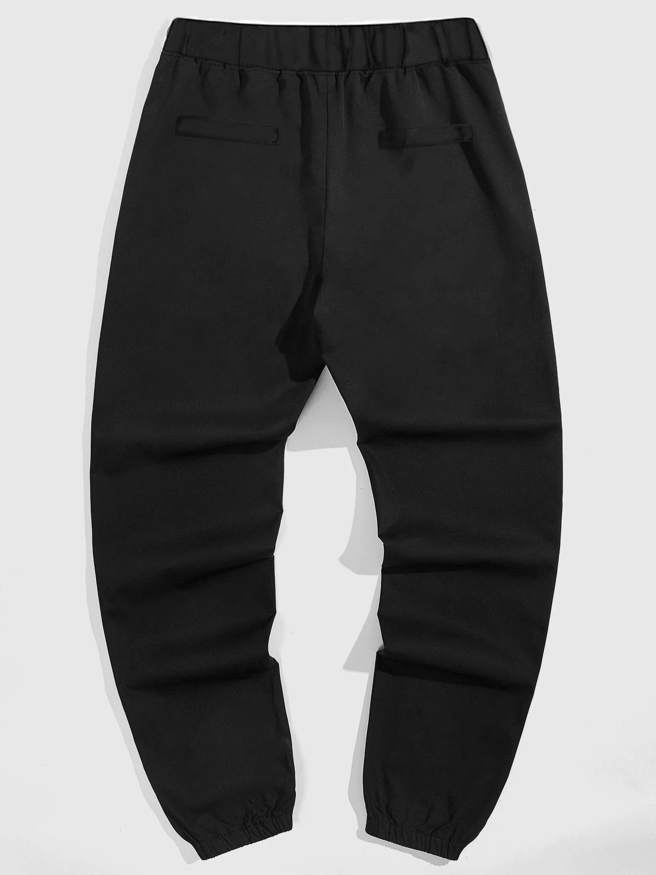 Herren Jogginghose Elastisch Mit Kontrasttaschen