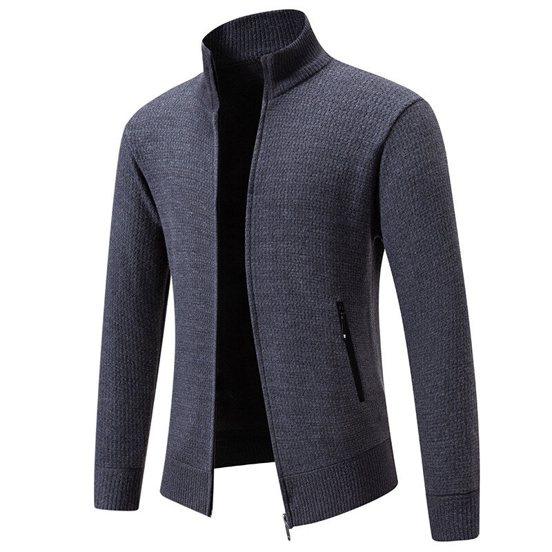 Herren Strickjacke Leicht Sportlich Modern Zipper
