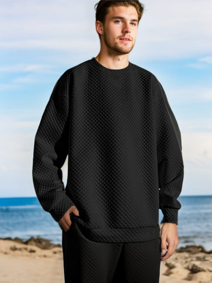 Herren Sweatshirt Steppmuster Lässig Modern