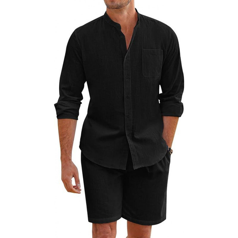 Leichtes Leinenhemd Herren Sommer mit passenden Shorts