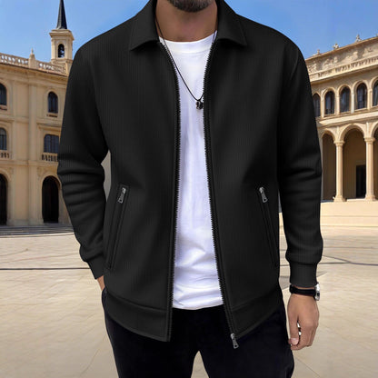 Herren Freizeitjacke Lässig mit Reißverschlusstaschen Modern