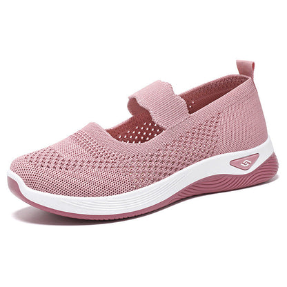 Damen Sportschuhe Atmungsaktiv Slip-On elastisch Schwarz