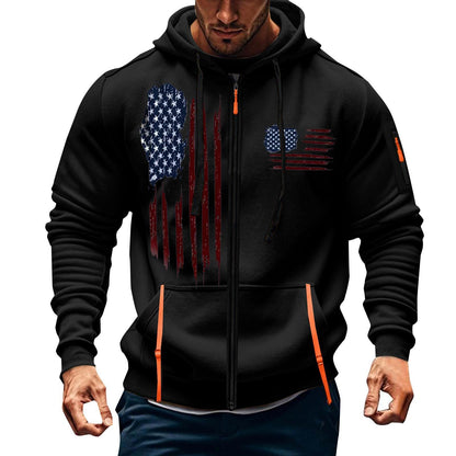 Herren Kapuzenpulli Sportlich mit Taschen Grau