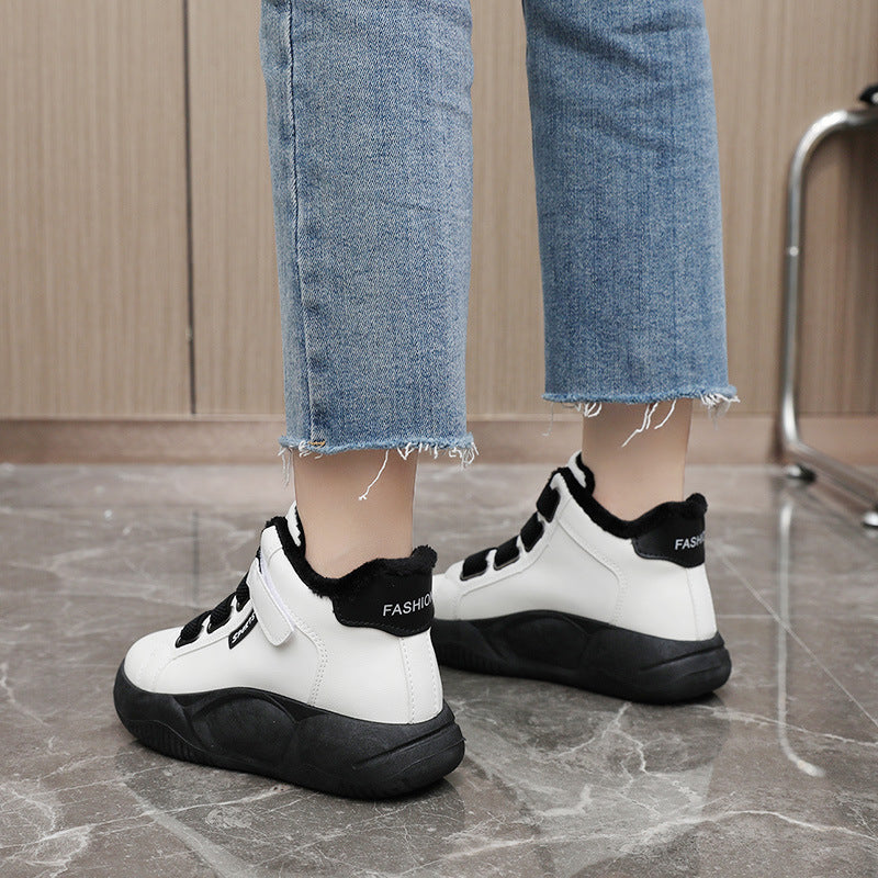 Damen Sneaker Sportlich High-Top Warm gefüttert