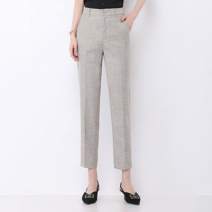 Damen Slimfit Stoffhose Elegant Schwarz