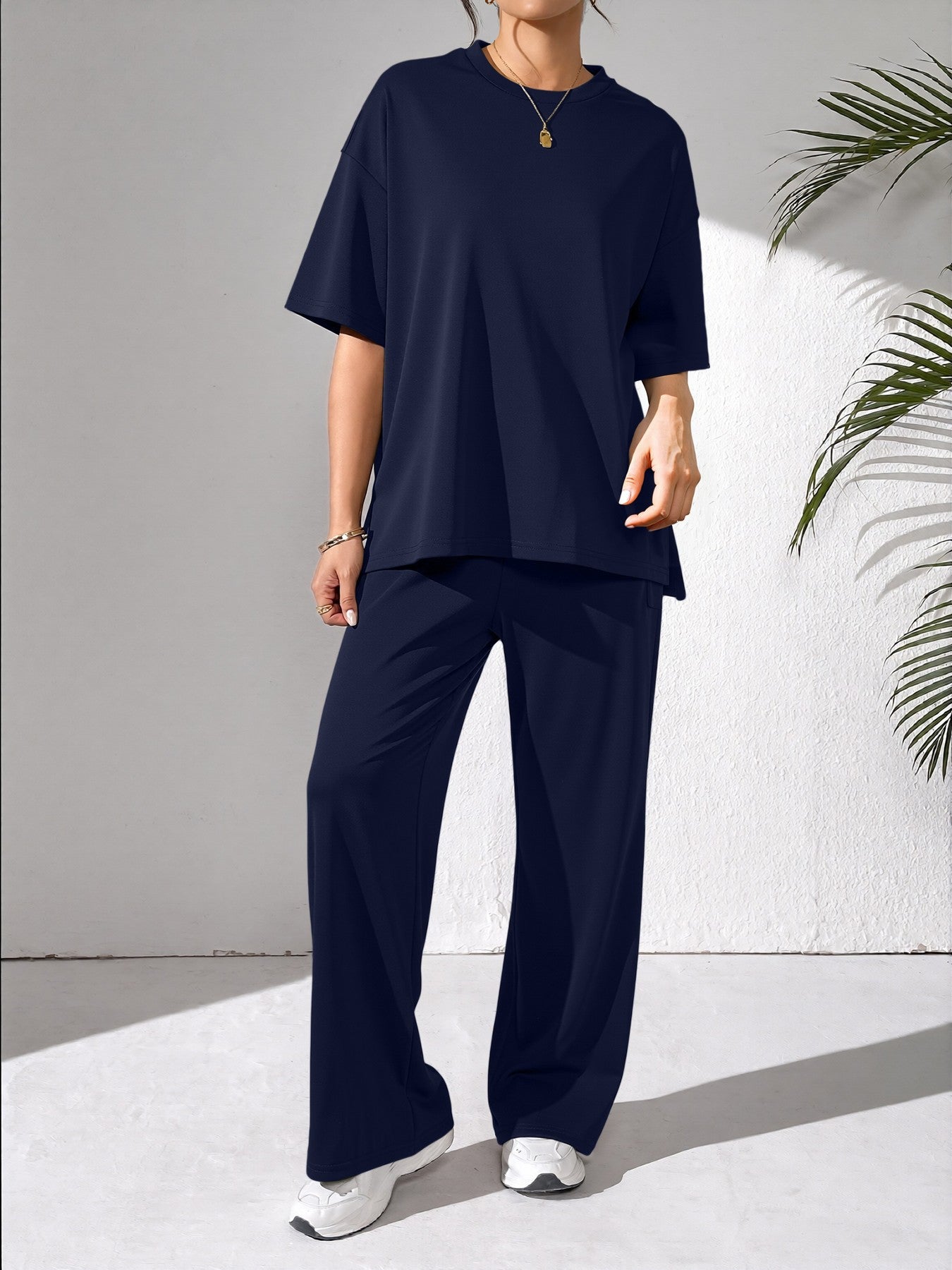 Damen Freizeit Set Weites Oberteil Bequem
