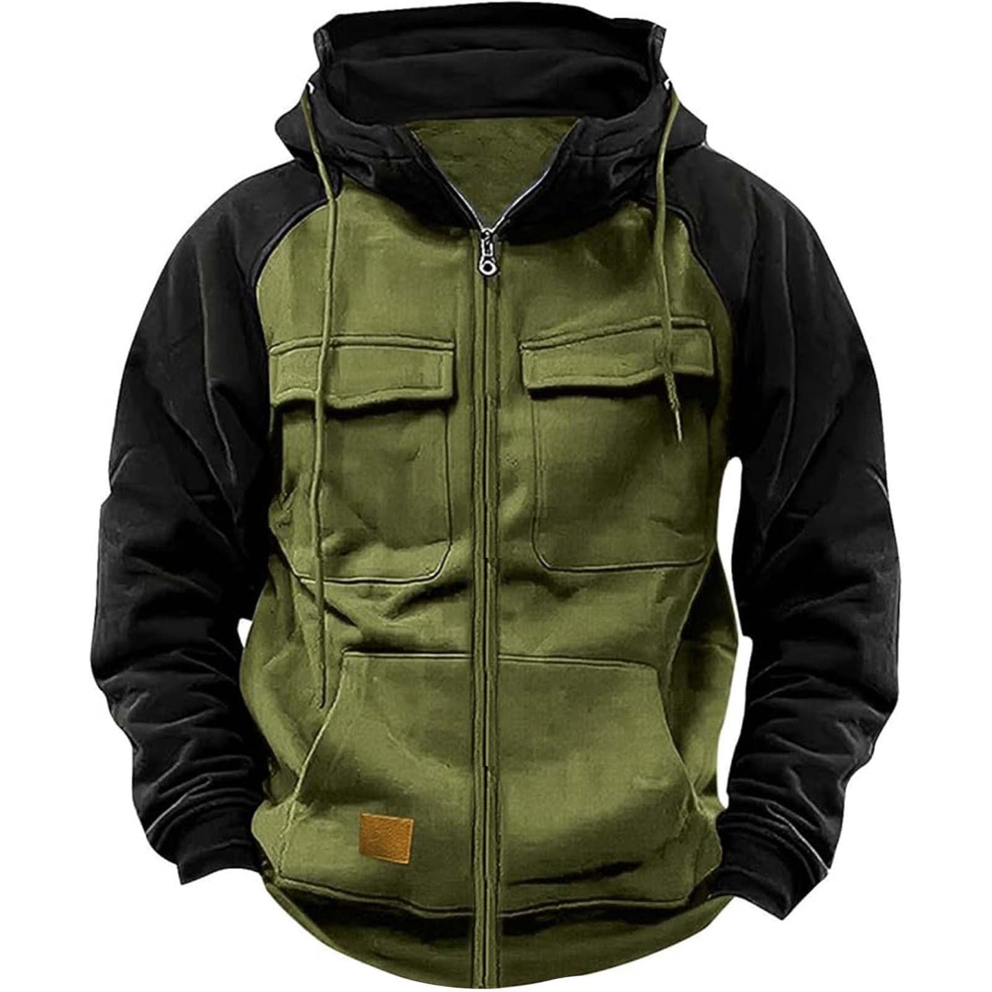 Herren Hoodie Modern mit Brusttaschen und Aufdruck