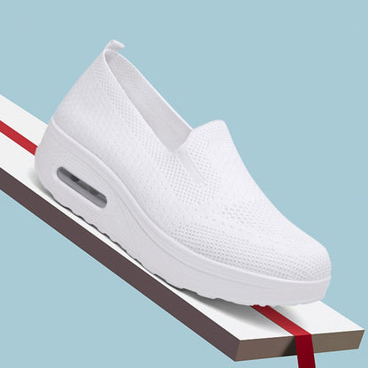 Damen Sneaker Slip-On Komfort Schuhe mit Luftdämpfung