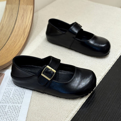 Damen Mary Janes Schnallenverschluss Bequem Schuhe
