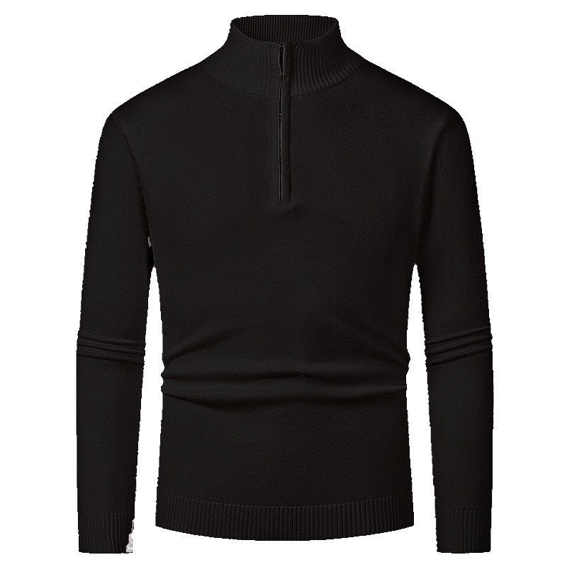 Herren Pullover Modern Mit Stehkragen Reißverschluss