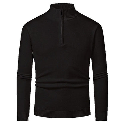Herren Pullover Modern Mit Stehkragen Reißverschluss