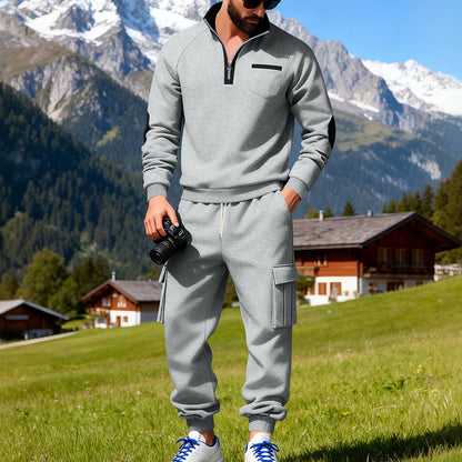 Herren Sportanzug Freizeitanzug Modern mit Taschen
