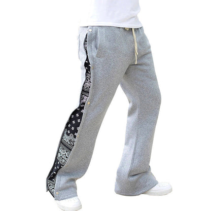 Herren Freizeithose Modern mit Druckknöpfen und Seitenstreifen