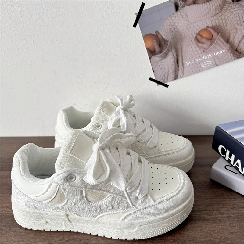 Damen Sneaker Weich Texturiert Bequem Laufsohle