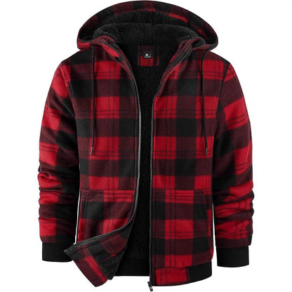 Herren Flanelljacke Gefüttert Urban Karo Muster