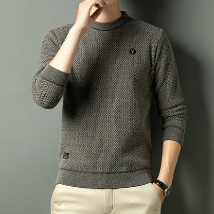 Herren Pullover Rundhals Strick Pullover Hochwertig Modern