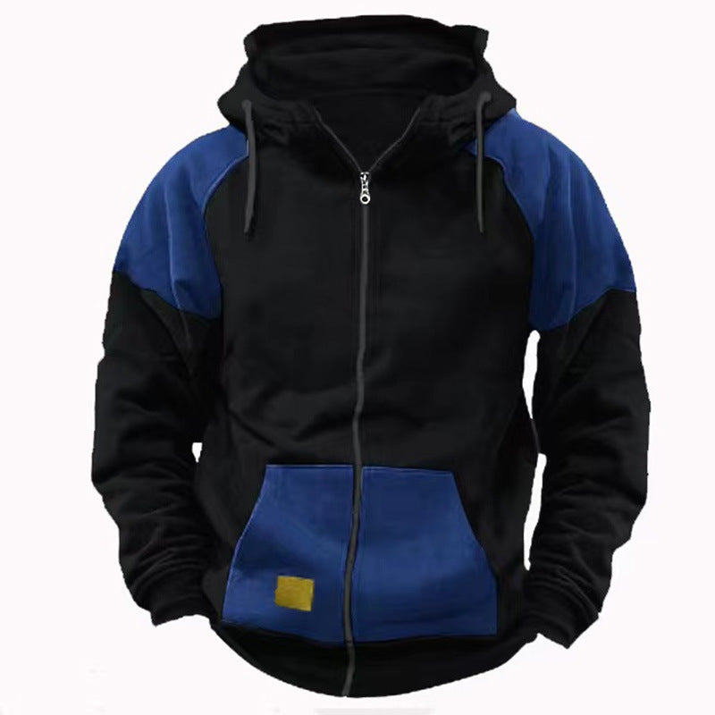 Herren Kapuzenjacke Sportlich Modern Kontrastdetails