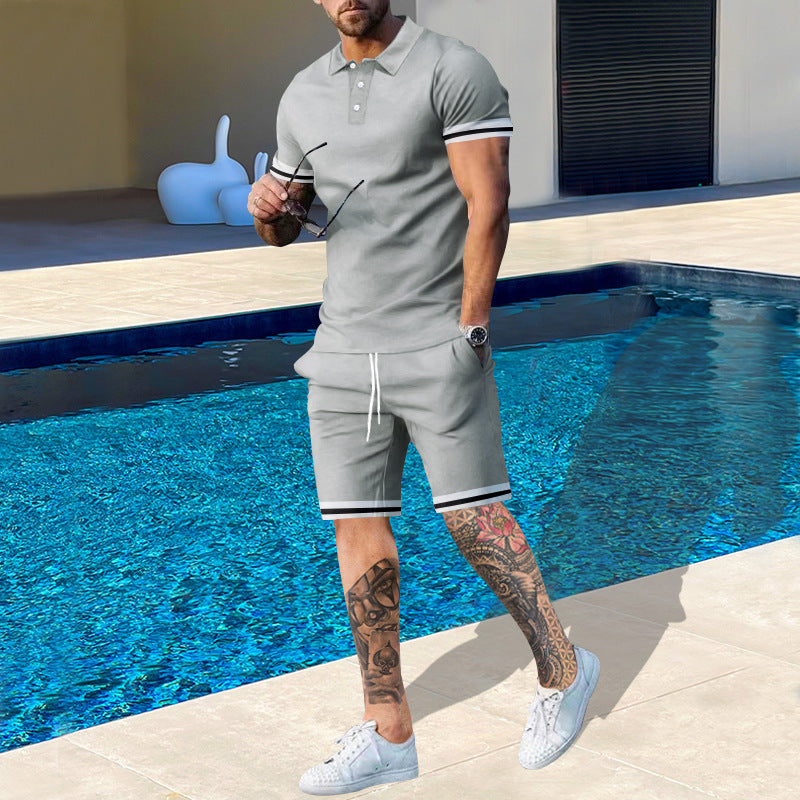 Herren Sportset Poloshirt und Shorts atmungsaktiv