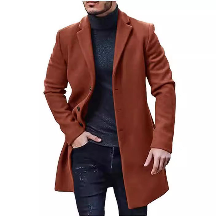 Herren Wollmantel Elegant Modern mit Taschen - BerlinGlamour