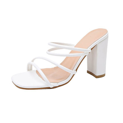 Damenschuhe High Heel Pantoletten mit Riemchen DesignSexy