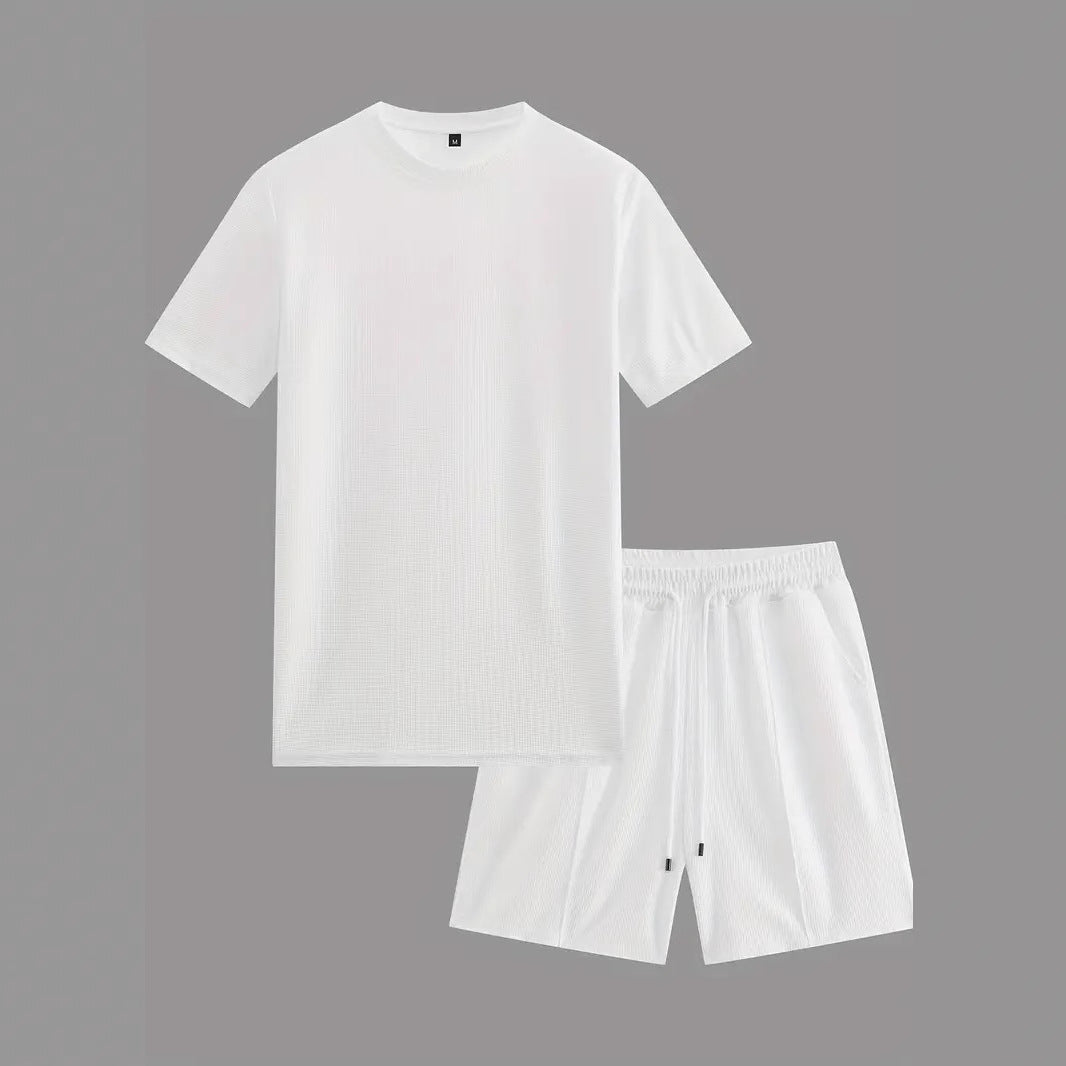 Herren Freizeit Set mit hochwertigem T-Shirt und Shorts Komfortabel
