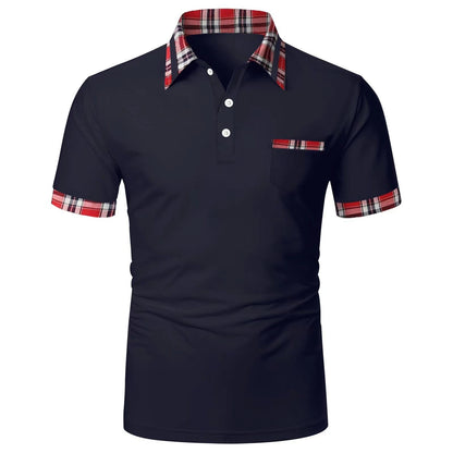 Herren Poloshirt Baumwoll Modern KontrastDetails